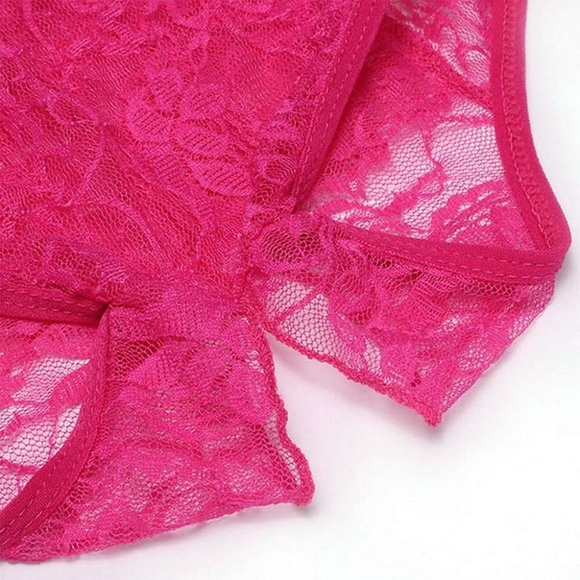 Black Full Lace Crotchless. Waist size 30" to 40" - Picture 5 of 7